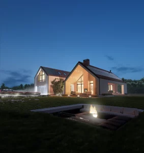 wizualizacja architektoniczna budynku dla architektka jednorodzinnego typu nowoczesna stodoła Zgorzelec