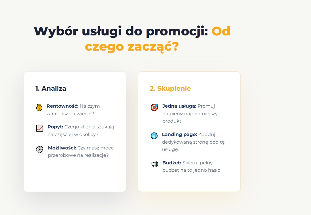 Wybór usługi do promocji: Od czego zacząć?