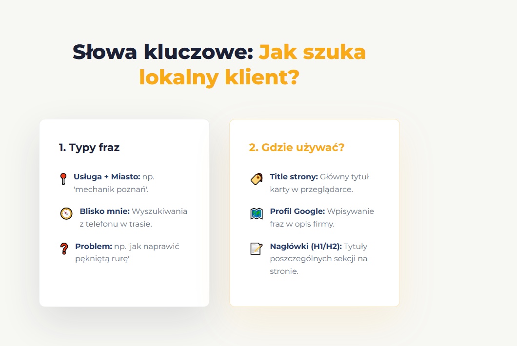Słowa kluczowe: Jak szuka lokalny klient?