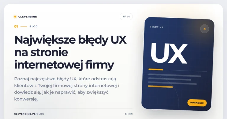 Największe błędy UX na stronie internetowej firmy