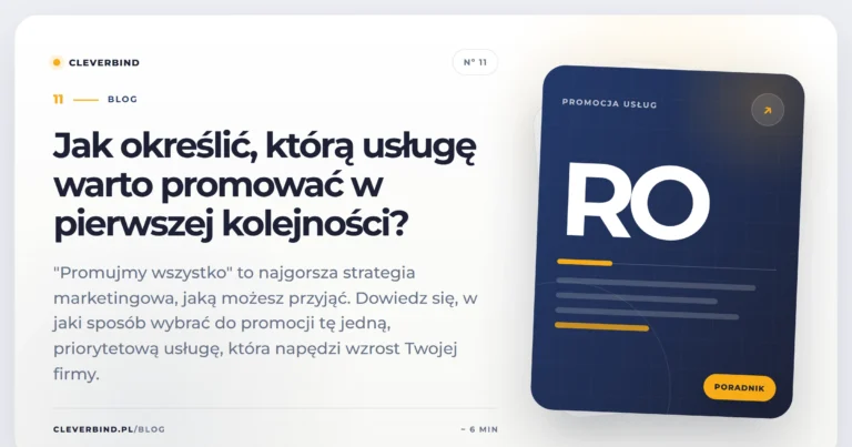 Jak określić, którą usługę warto promować w pierwszej kolejności?