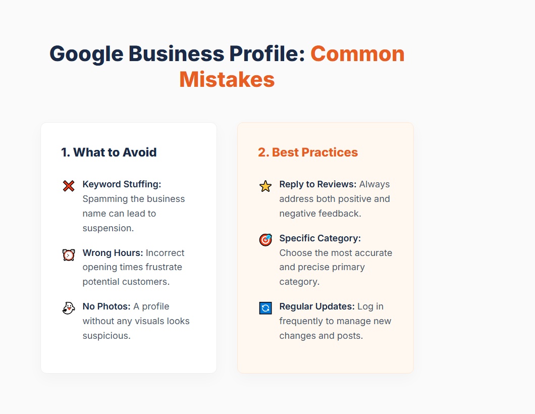 Most Common Mistakes: Google Business Profile
