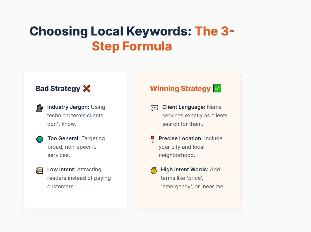 Keywords: How does a local customer search?