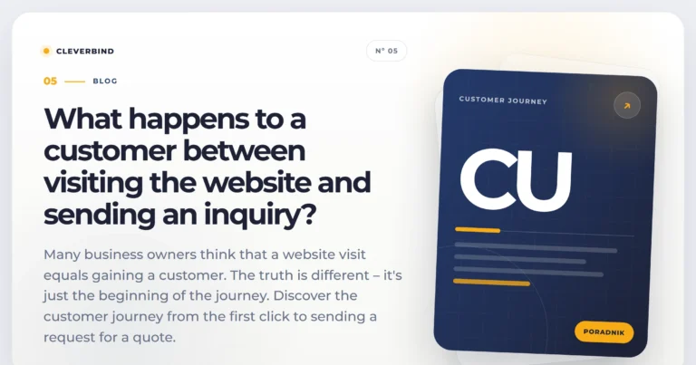 What happens to a customer between visiting the website and sending an inquiry?